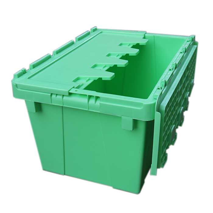 distribution tote with hinged lid