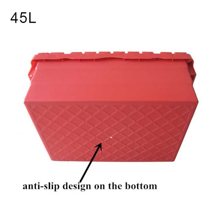 attached lid distribution containers